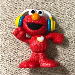 Red Elmo Kids Accessory with Yellow and Blue Headphones